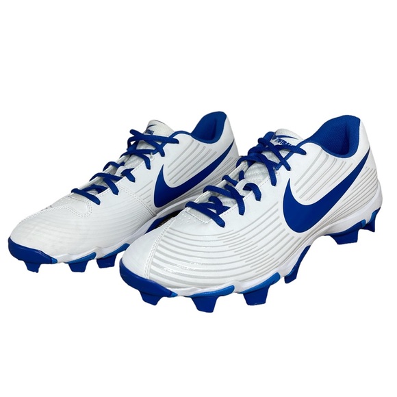 ⚡️SOLD⚡️Nike Softball Cleats Hyperdiamond 3 Keystone Women’s 10.5 Blue White - Picture 2 of 16